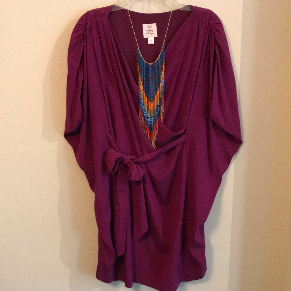 Fuchsia Draped Suzi Chin Boutique Dress